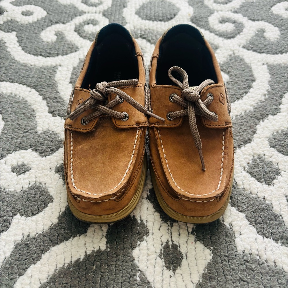 Sperry Kids Tan Brown Boat Shoes